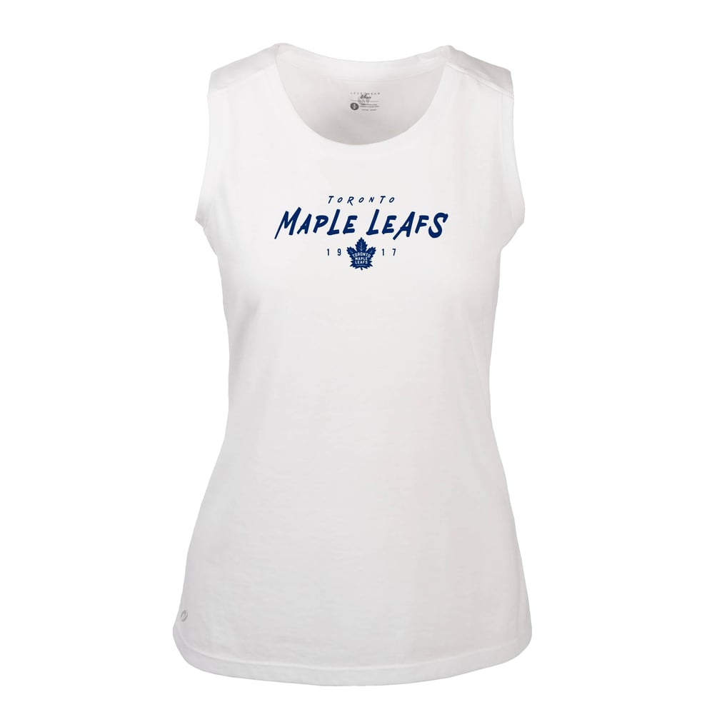  Toronto Maple Leafs Levelwear Women's  Macy Scratched Tank Top - White