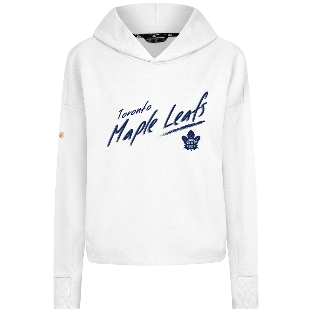  Toronto Maple Leafs Levelwear Women's Sweet Sizzle Tri-Blend Cropped Pullover Hoodie - White