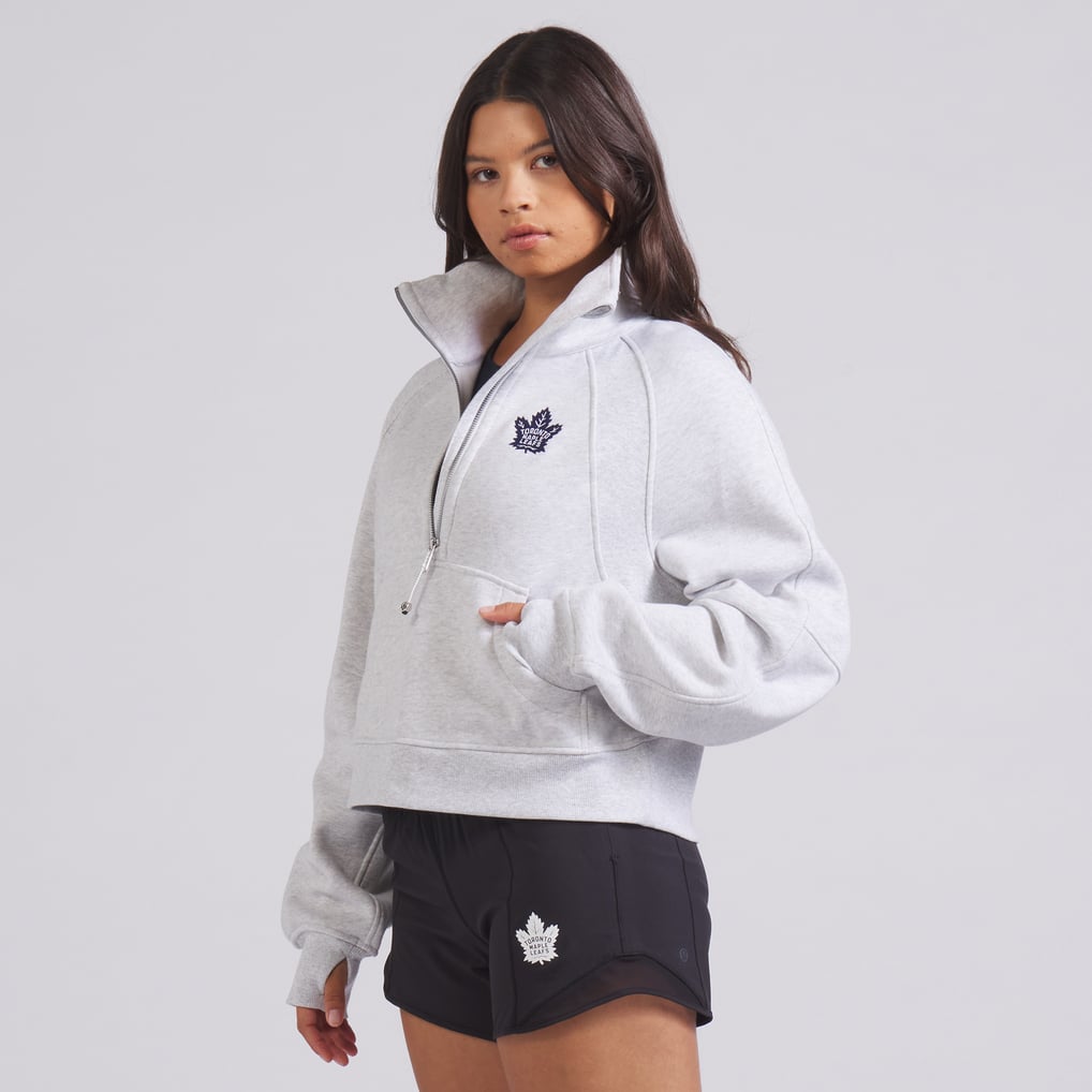 Toronto Maple Leafs lululemon Women's Scuba Oversized Half Zip Top - Heather Gray