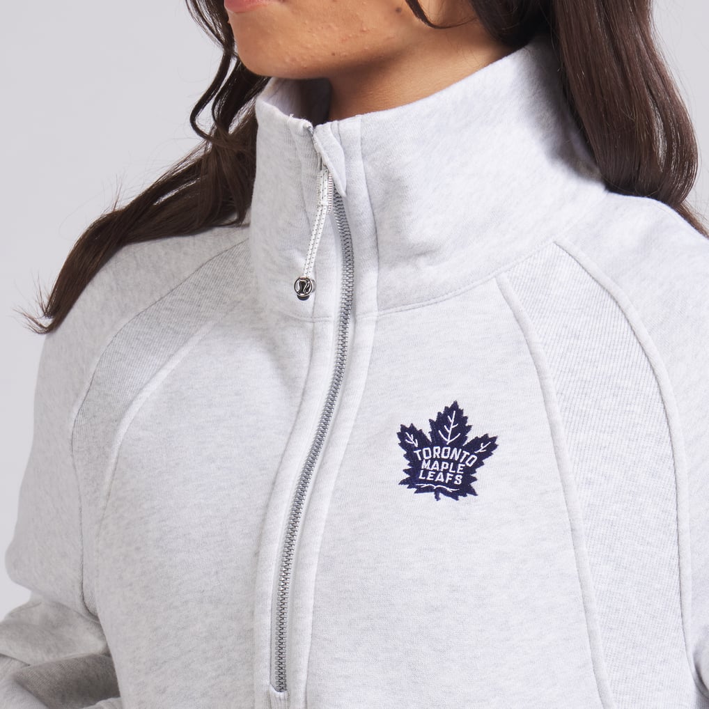 Toronto Maple Leafs lululemon Women's Scuba Oversized Half Zip Top - Heather Gray