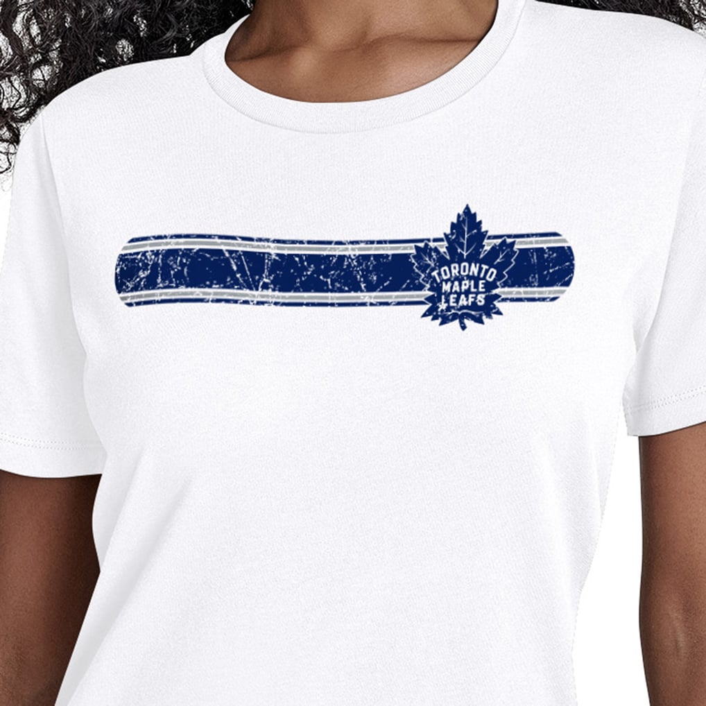 Toronto Maple Leafs Starter Women's Team Stripe T-Shirt - White