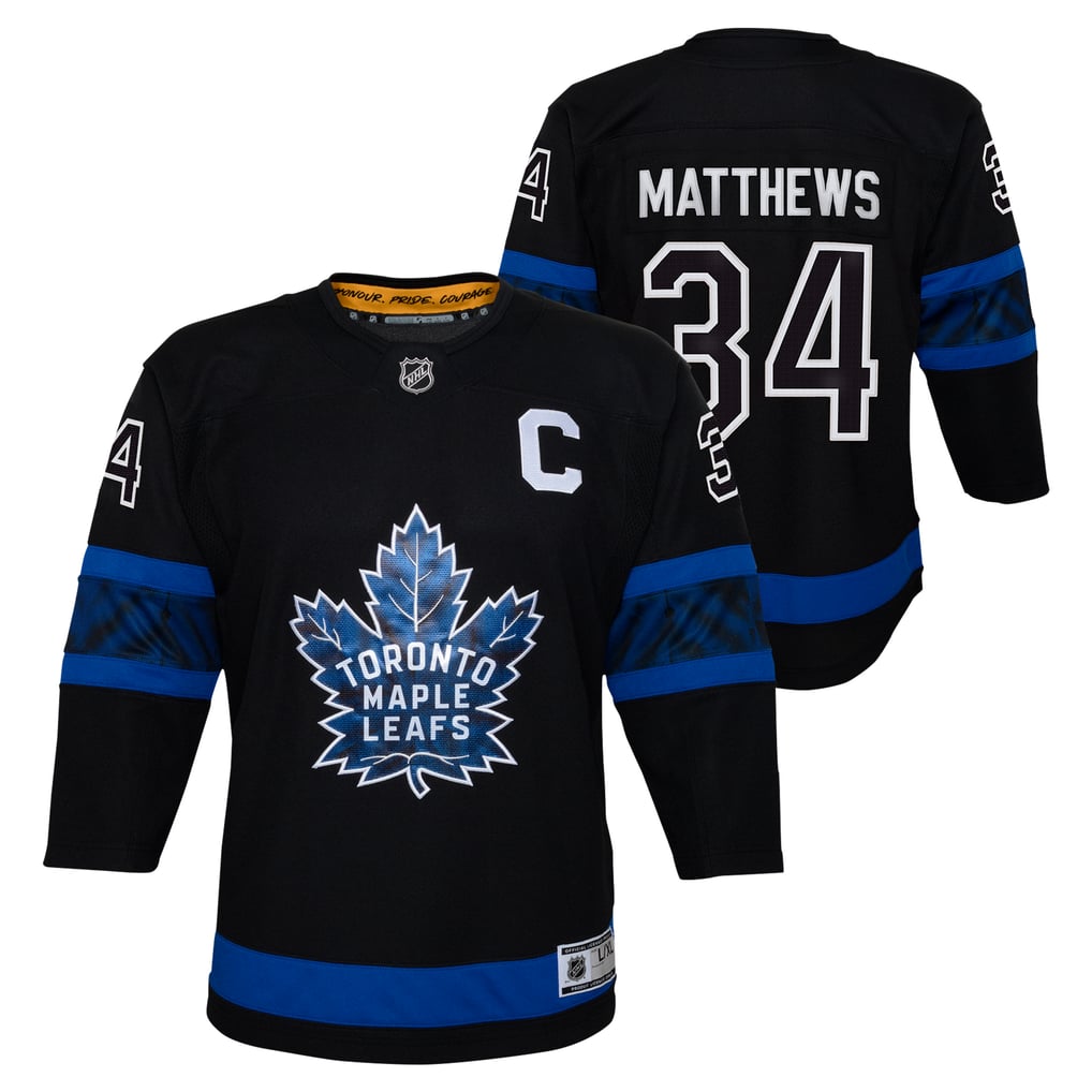 Auston Matthews Toronto Maple Leafs Youth Alternate Premier Player Jersey - Black