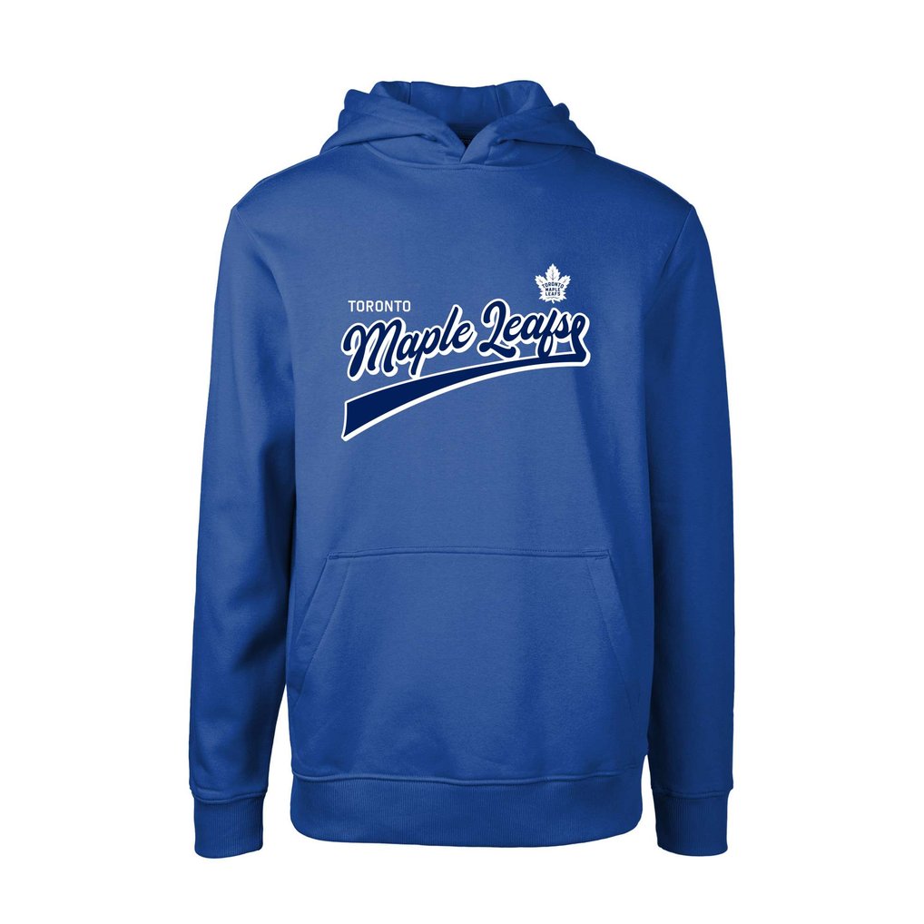 Toronto Maple Leafs Levelwear Youth Podium Retro Script Fleece Pullover Hoodie - Blue