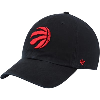  Toronto Raptors '47 Core Logo Clean Up Adjustable Hat - Black