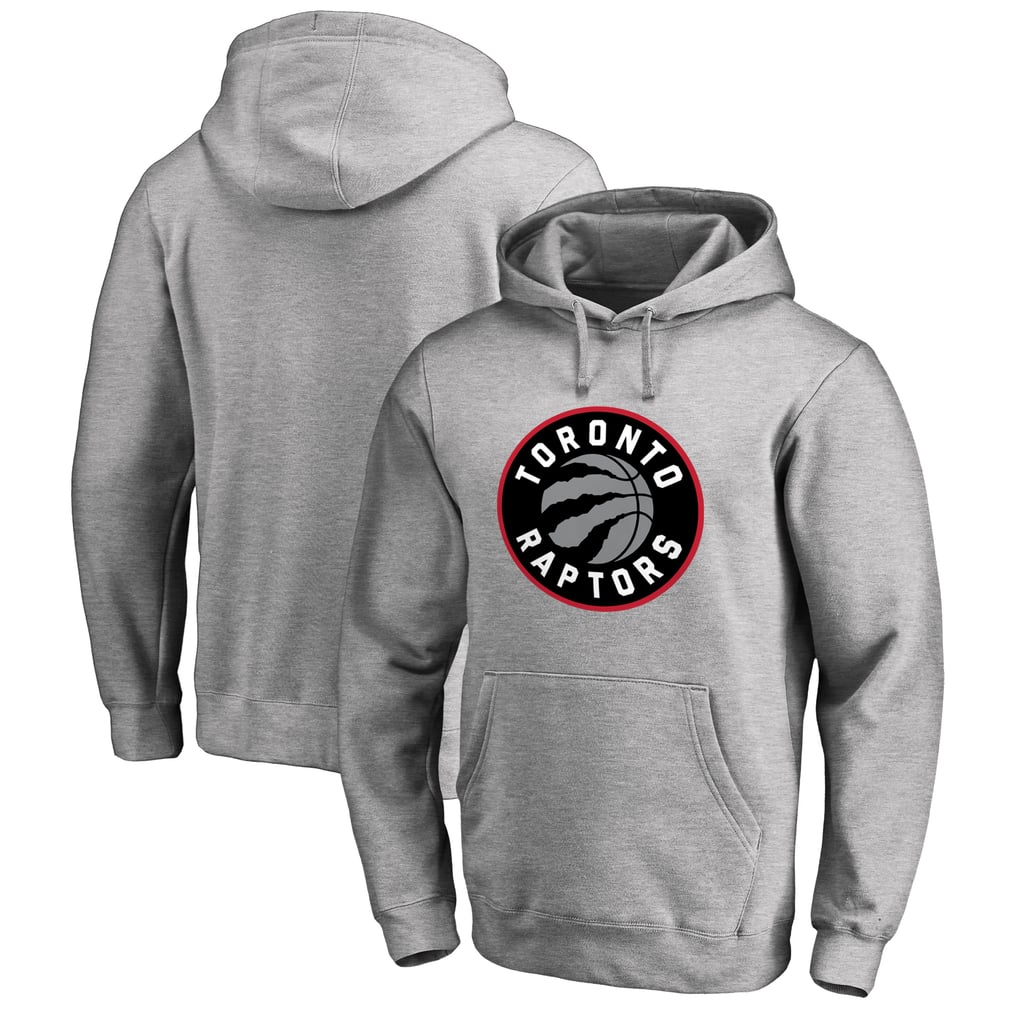 Toronto Raptors Primary Logo Pullover Hoodie - Heather Gray