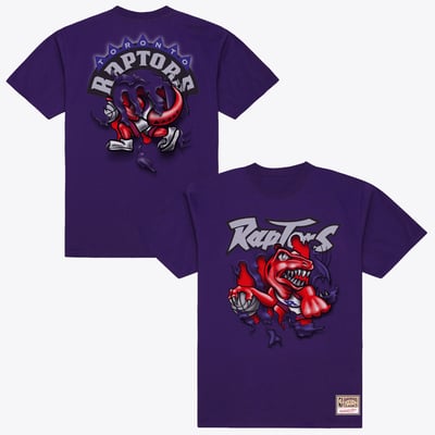 Toronto Raptors Mitchell & Ness Breakthrough T-Shirt - Purple