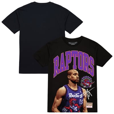 Vince Carter Toronto Raptors Mitchell & Ness Hardwood Classics Player Arch T-Shirt - Black