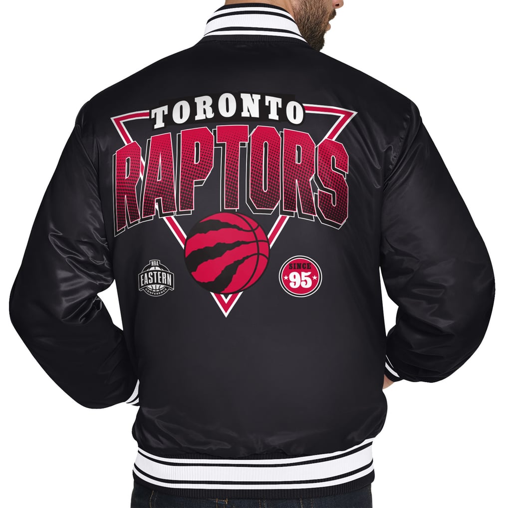  Toronto Raptors Starter Triangle Full-Snap Varsity Jacket - Black