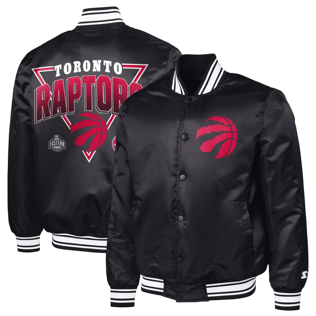  Toronto Raptors Starter Triangle Full-Snap Varsity Jacket - Black