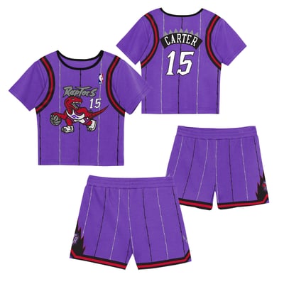 Vince Carter Toronto Raptors Mitchell & Ness Preschool Play by Place Two-Pack T-Shirt & Shorts Set - Purple