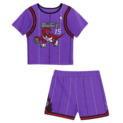 Vince Carter Toronto Raptors Mitchell & Ness Toddler 2-Piece Play by Place T-Shirt & Shorts Set - Purple