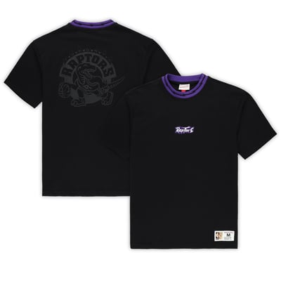 Toronto Raptors Mitchell & Ness Unisex Playmaker Vintage Logo T-Shirt - Black