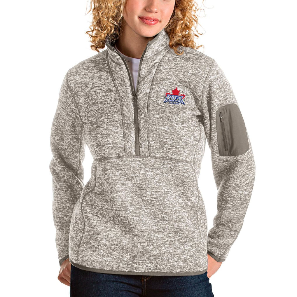 Toronto Rock Antigua Women's Fortune Half-Zip Pullover Jacket - Heathered Gray