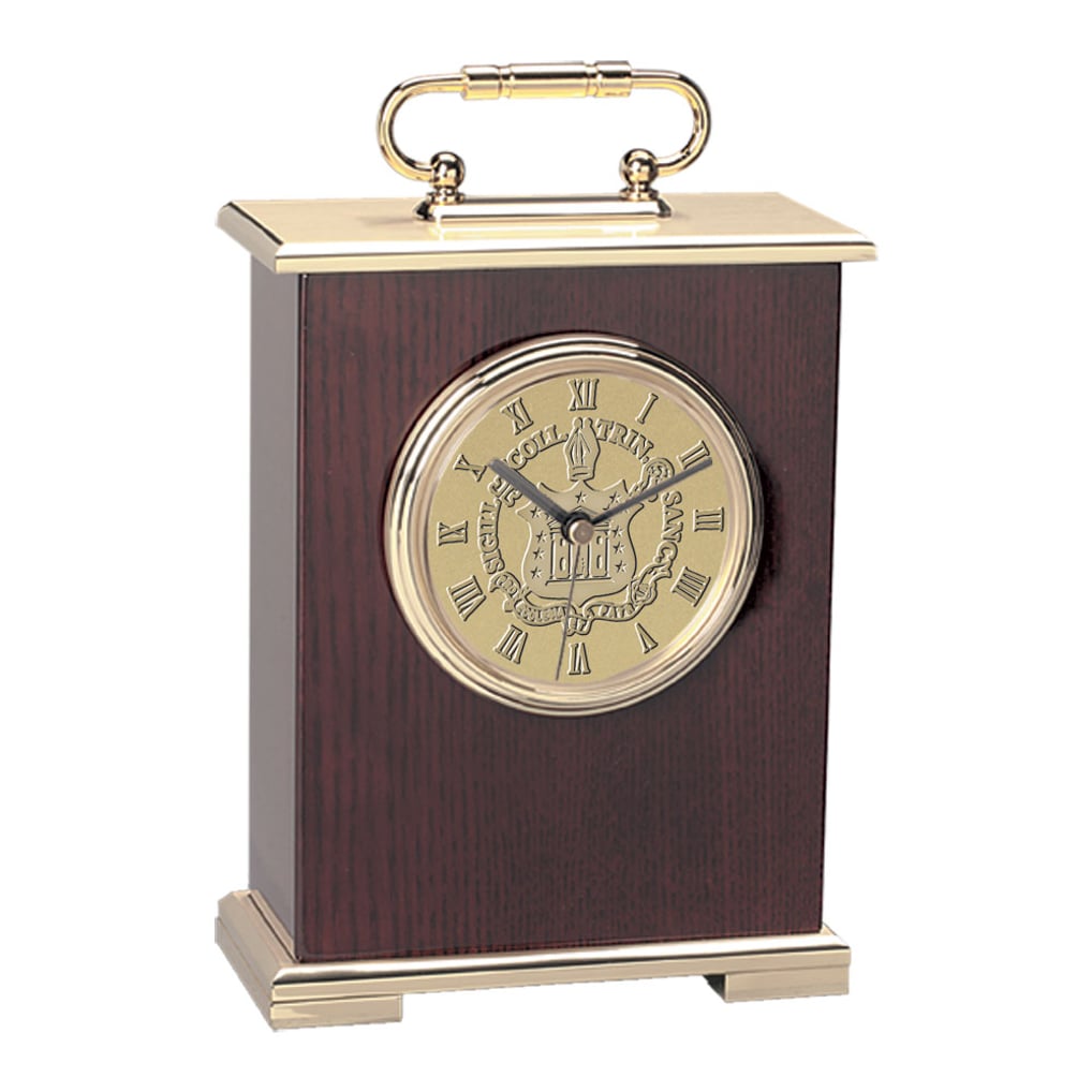 Trinity Bantams Carriage Clock - Gold