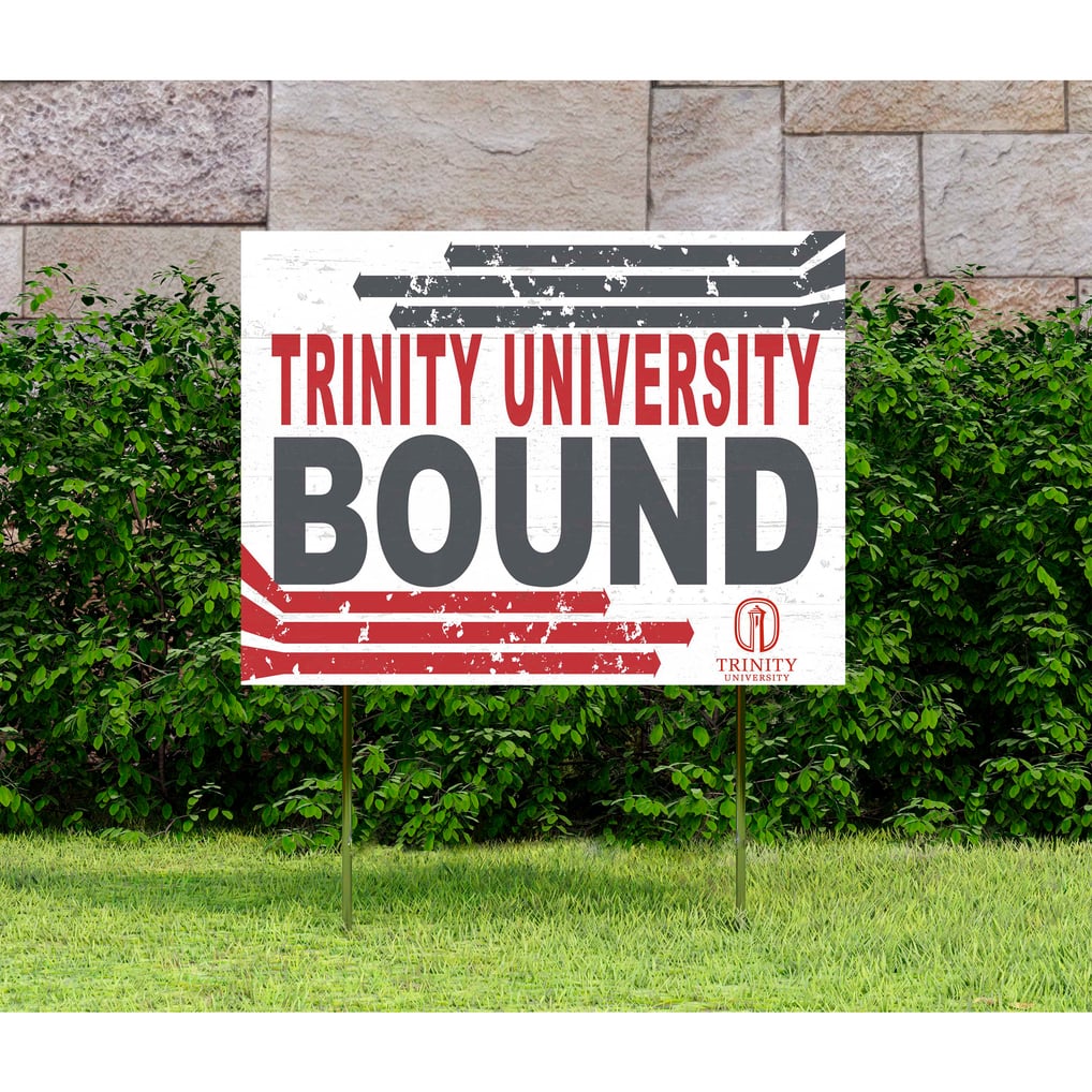 Trinity Tigers 18" x 24" Bound Yard Sign - White