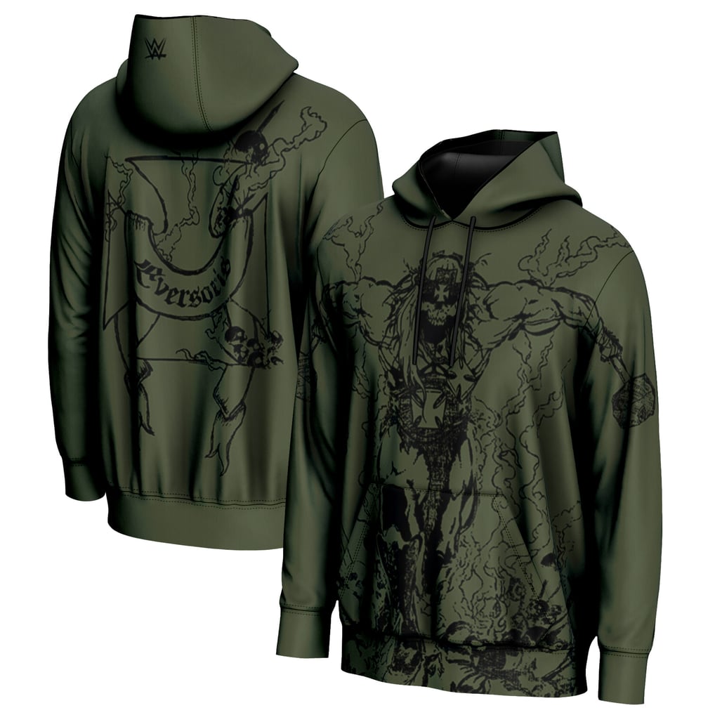Triple H ProSphere Skull King Pullover Hoodie - Olive