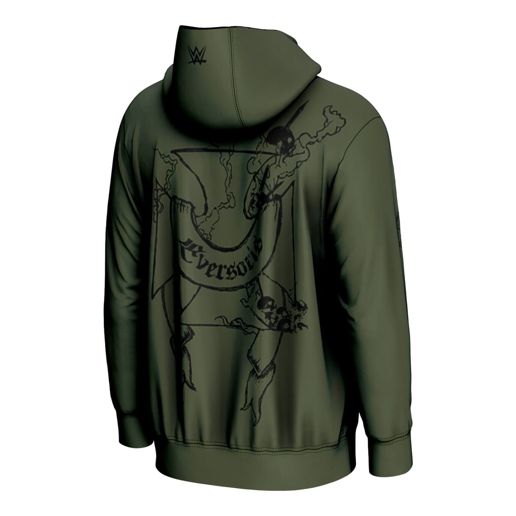 Triple H ProSphere Skull King Pullover Hoodie - Olive