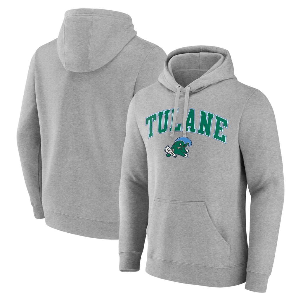 Tulane Green Wave Campus Pullover Hoodie - Gray