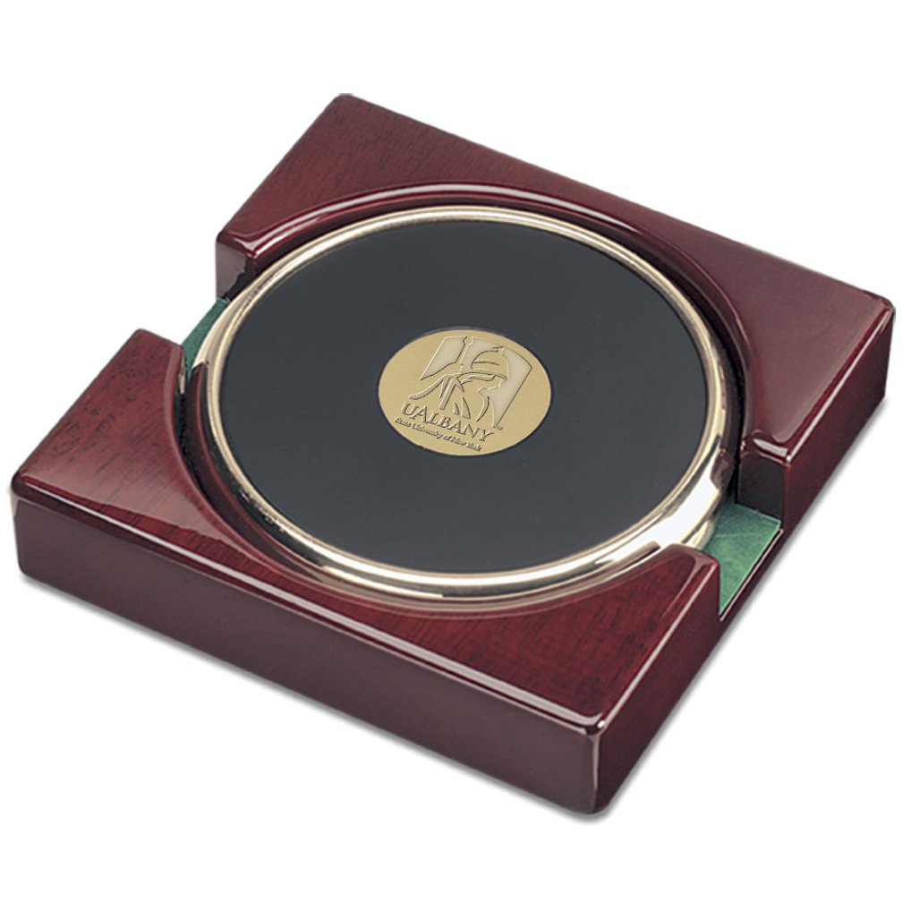 UAlbany Great Danes 2-Piece Coaster Set - Gold