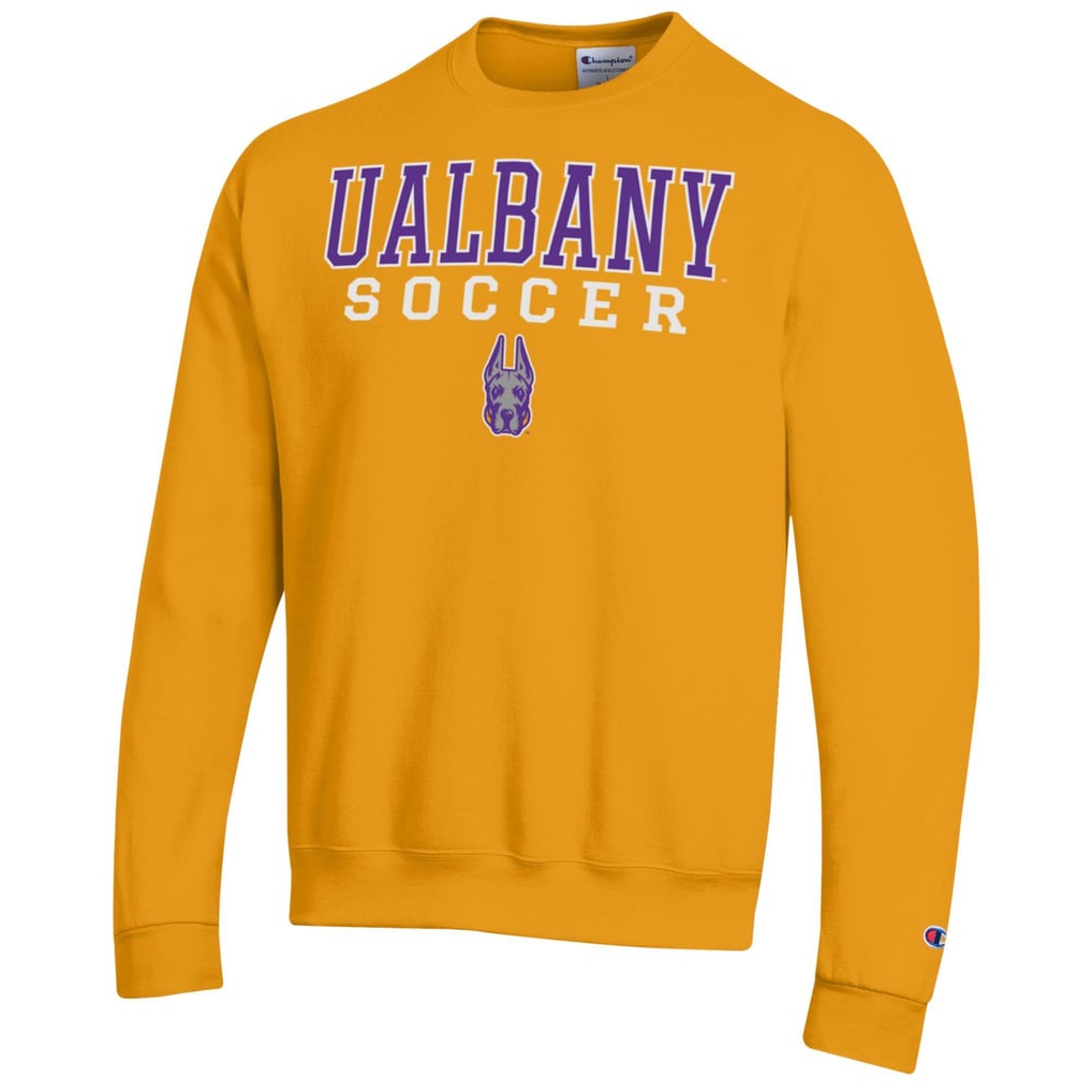 Albany Great Danes Champion Soccer Stack Powerblend Pullover Sweatshirt - Gold