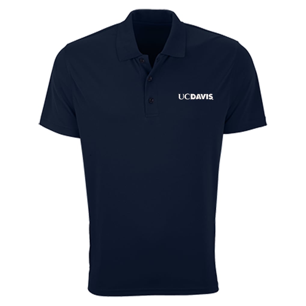 UC Davis Aggies Big & Tall Vansport Omega Tech Polo - Navy