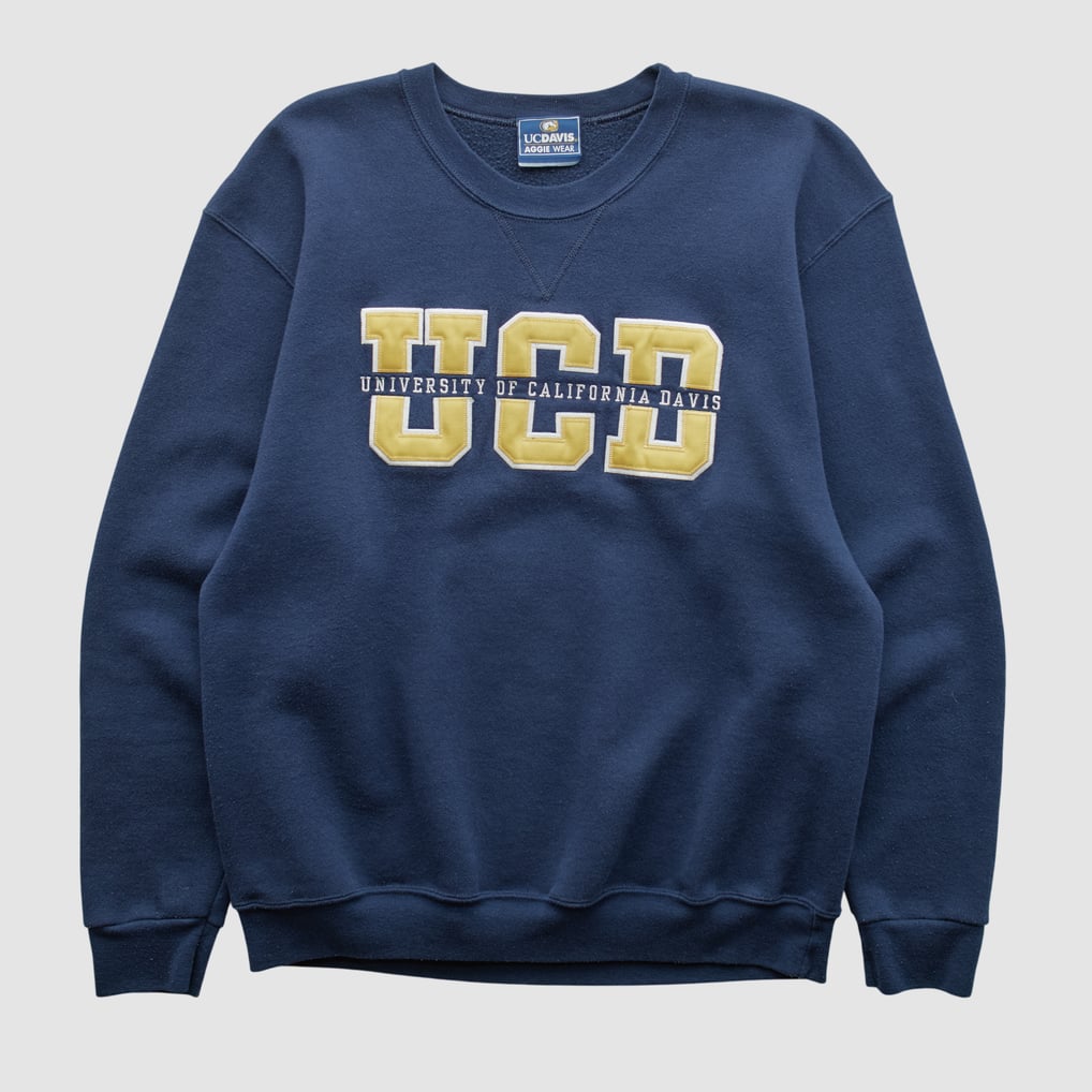 UC Davis Aggies UC Davis Aggie Wear 2000s Pullover Sweatshirt - Navy - S by Fanatics Real Vintage
