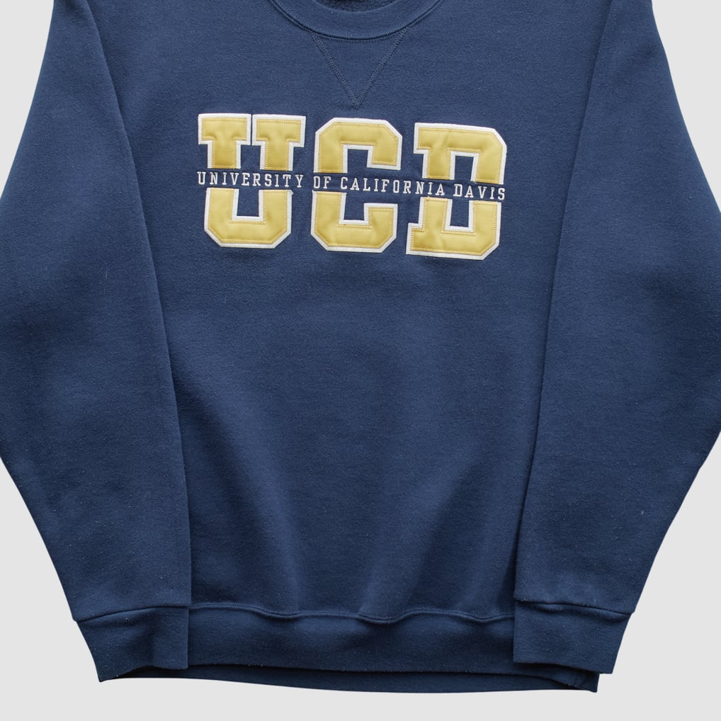 UC Davis Aggies UC Davis Aggie Wear 2000s Pullover Sweatshirt - Navy - S by Fanatics Real Vintage