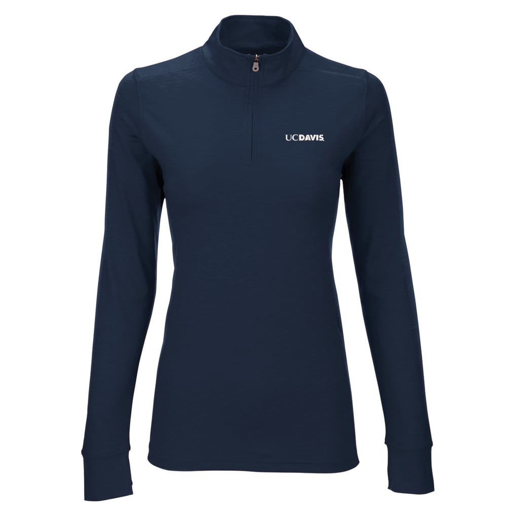 UC Davis Aggies Women's Vansport Zen Quarter-Zip Pullover Jacket - Navy