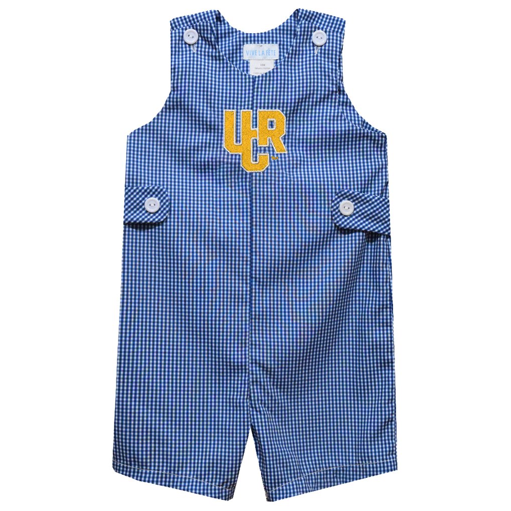 UC Riverside Highlanders Vive La Fete Infant Gingham Jon Jon Romper - Blue