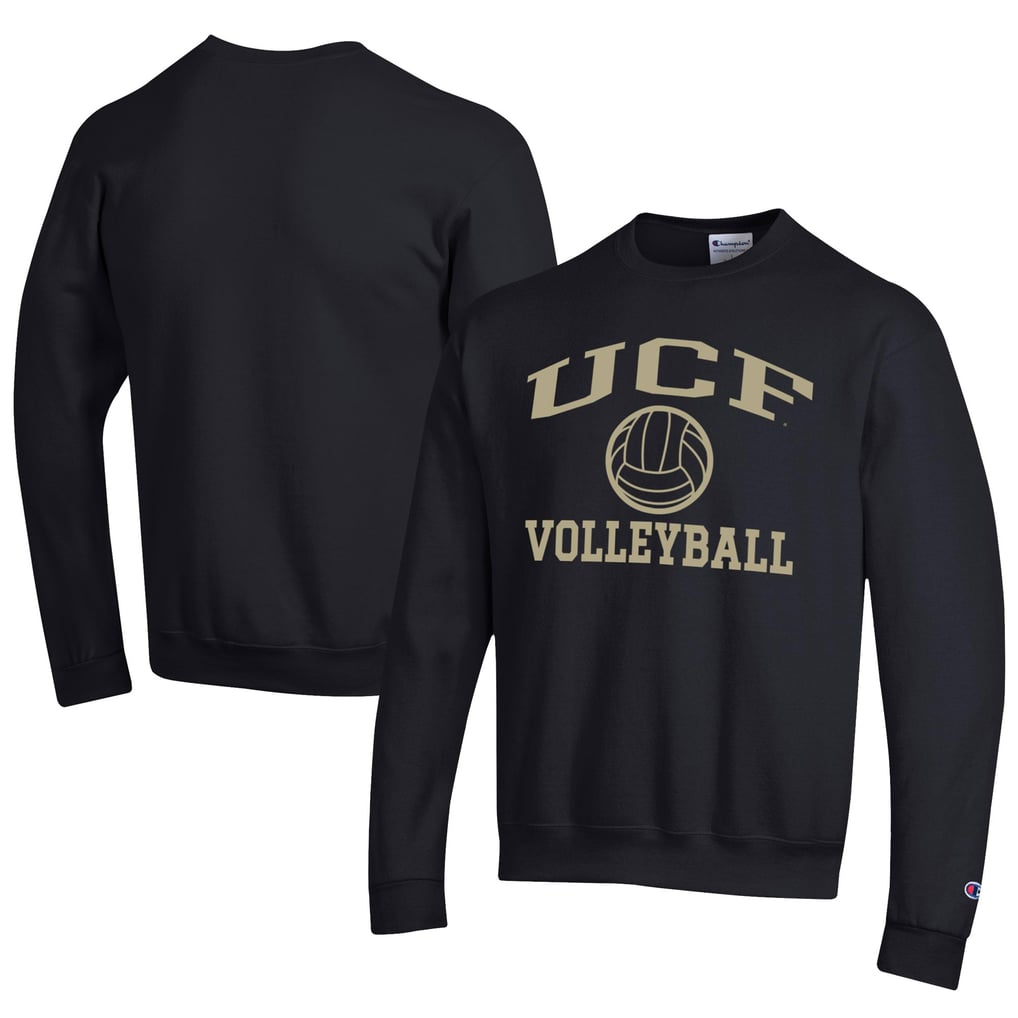  UCF Knights Champion Icon Logo Volleyball Eco Powerblend Pullover Sweatshirt - Black