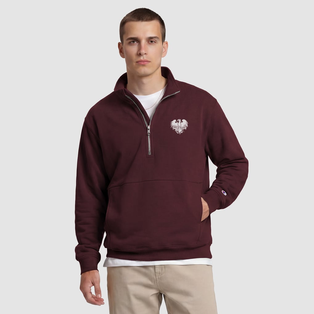 UChicago Maroons Champion Quarter-Zip Fleece Pullover - Maroon