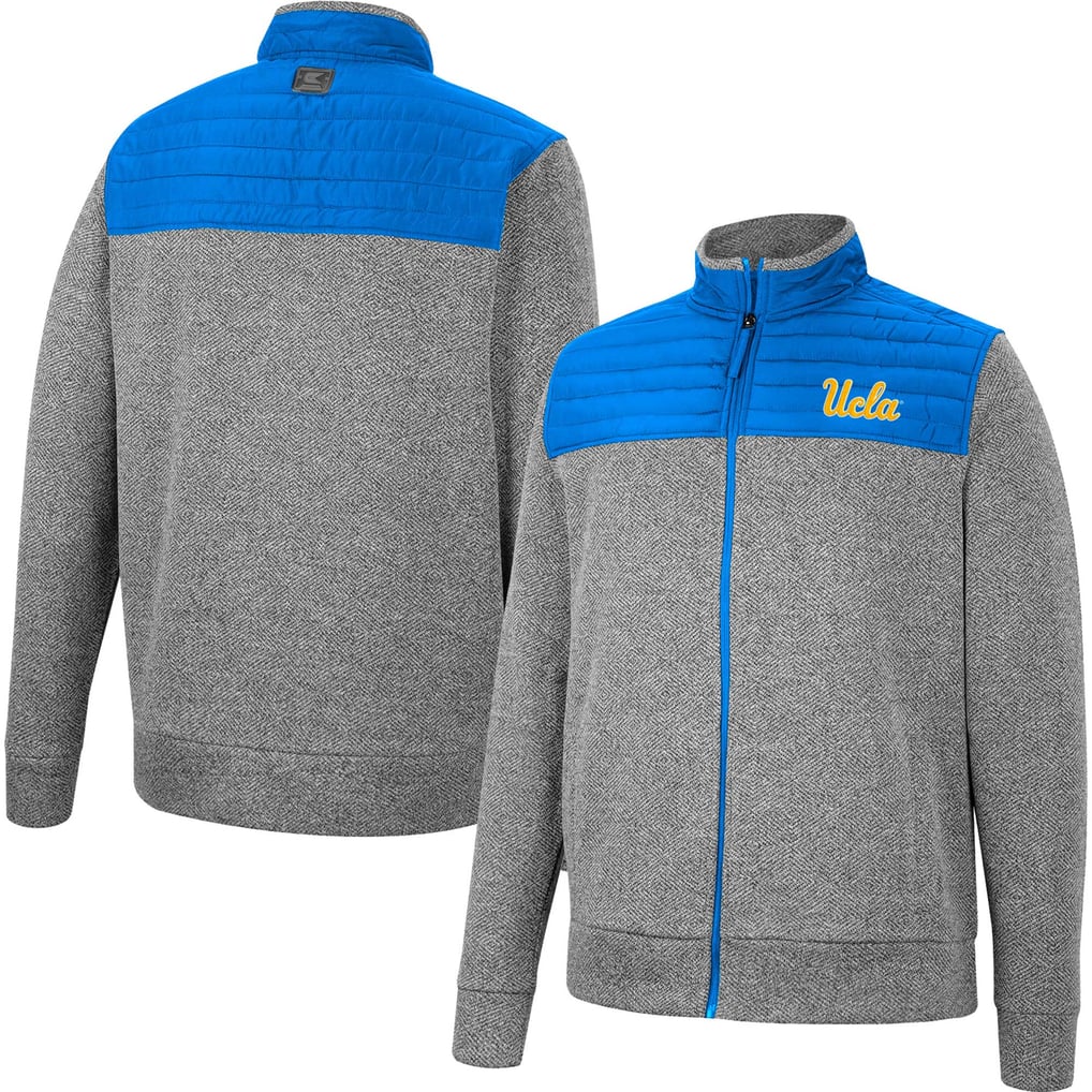 UCLA Bruins Colosseum Putter Herringbone Full-Zip Jacket - Charcoal/Blue
