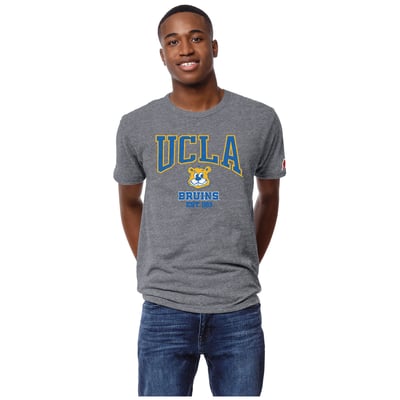 UCLA Bruins League Collegiate Wear Victory Falls Tri-Blend T-Shirt - Heather Gray