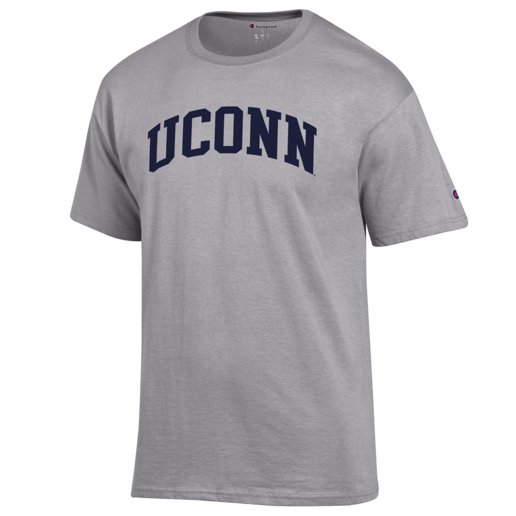  UConn Huskies Champion Basic Arch T-Shirt - Heather Gray