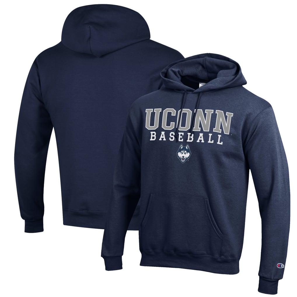 UConn Huskies Champion Baseball Stack Pullover Hoodie - Navy