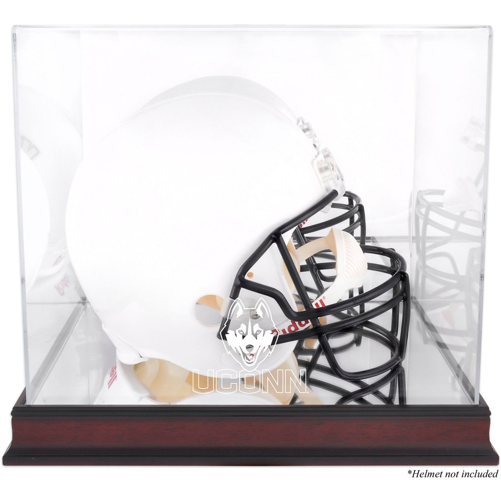 UConn Huskies Fanatics Authentic Mahogany Helmet Display Case with Mirrored Back