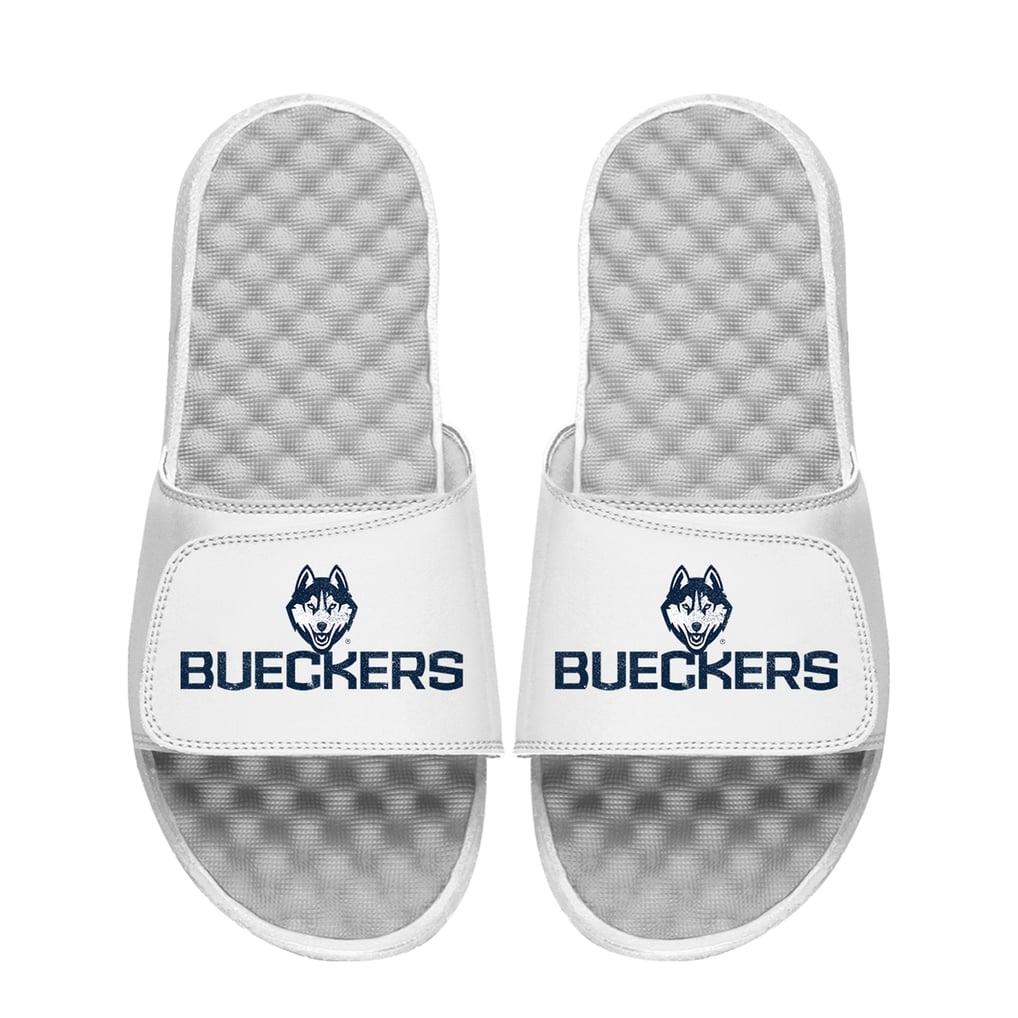 Paige Bueckers UConn Huskies ISlide Youth NIL Distressed Stack Slide Sandals - White