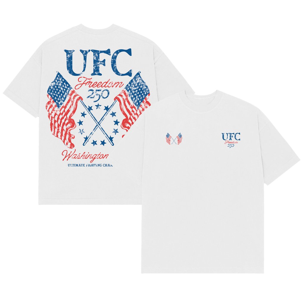 UFC Freedom 250 Flags T-Shirt - White