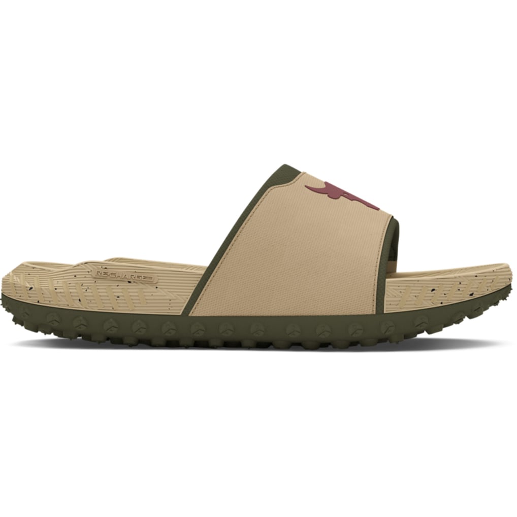 UFC Under Armour Unisex Rock 3 Slide Sandals – Tan