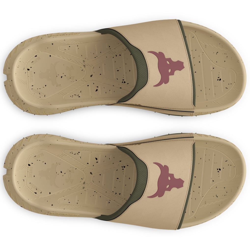 UFC Under Armour Unisex Rock 3 Slide Sandals – Tan