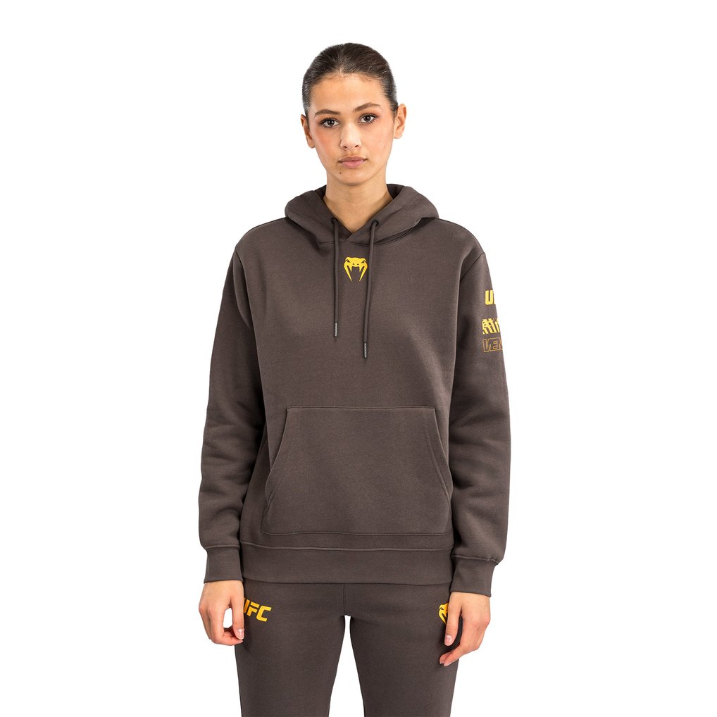 UFC Fusion by Venum Women's Fight Week Plain Pullover Hoodie - Brown