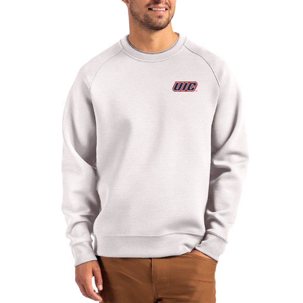 UIC Flames Cutter & Buck Roam Recycled Pullover - Gray