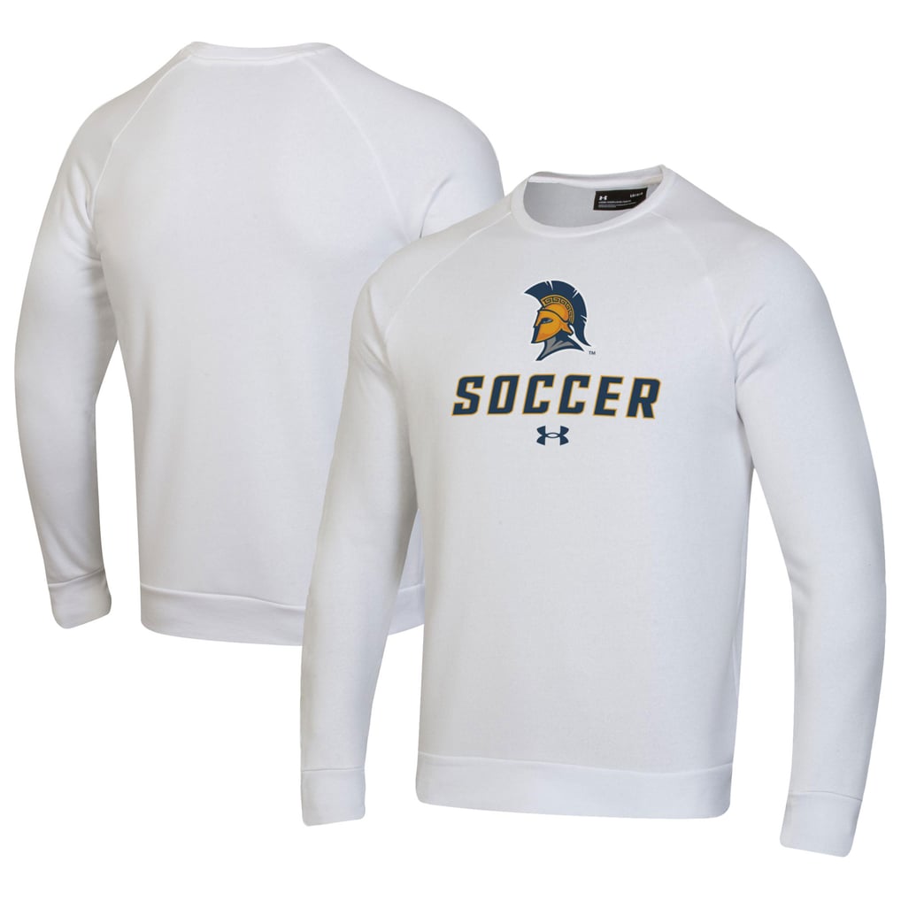UNCG Spartans Under Armour Soccer Rival Fleece Raglan Pullover Sweatshirt - White