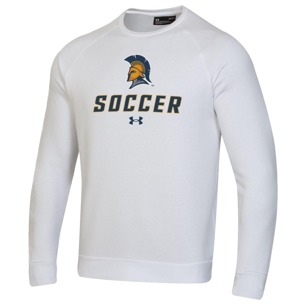 UNCG Spartans Under Armour Soccer Rival Fleece Raglan Pullover Sweatshirt - White