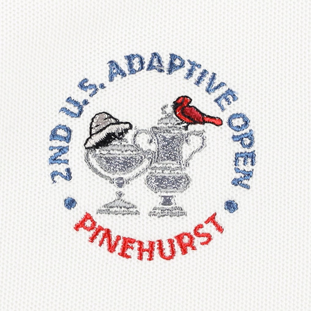 U.S. Adaptive Open MagnaReady Solid Interlock Knit Polo - White