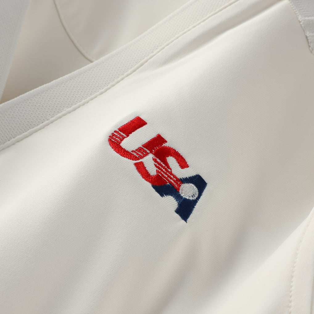 Women's U.S. National Development Program Peter Millar Cream Betty Drop V-Neck Polo