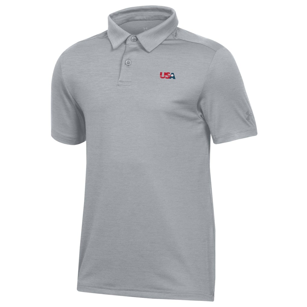  U.S. National Development Program Under Armour Youth Playoff 3.0 Heather Polo - Heather Gray