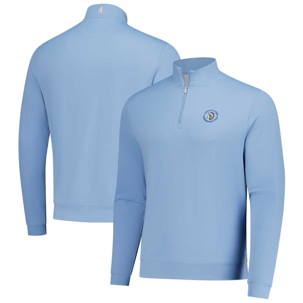 Men's 2026 U.S. Open johnnie-O Light Blue Motion Quarter-Zip Pullover