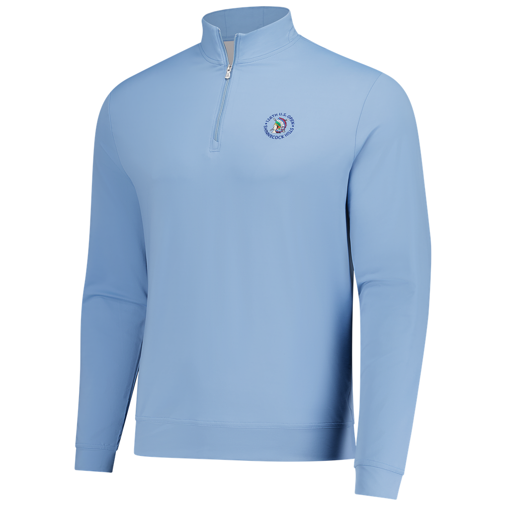 Men's 2026 U.S. Open johnnie-O Light Blue Motion Quarter-Zip Pullover