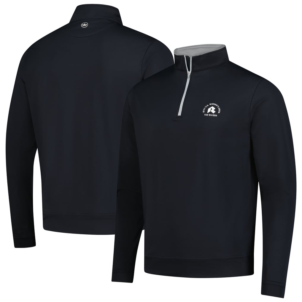 Men's 2026 U.S. Women's Open Peter Millar Black Perth Performance Quarter-Zip Pullover